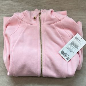Lululemon Scuba Full-Zip Hoodie Strawberry Milkshake Gold Size 6 NWT